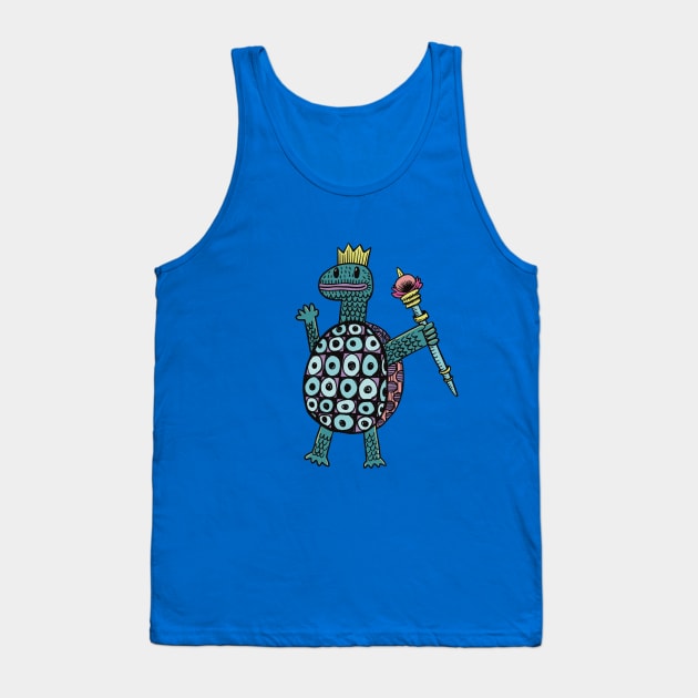 King Turtle Tank Top by rainingdrawps